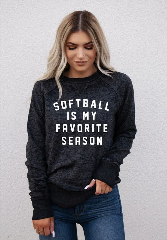 Softball is My Favorite Season Vintage Washed Sweatshirt