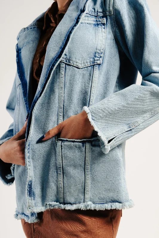 Washed Out Denim Blazer