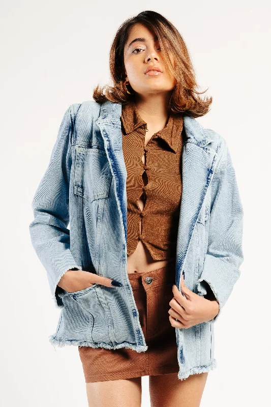 Washed Out Denim Blazer