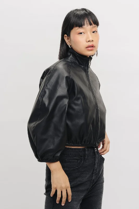 Ying Yang Bomber Crop Jacket