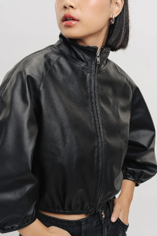 Ying Yang Bomber Crop Jacket