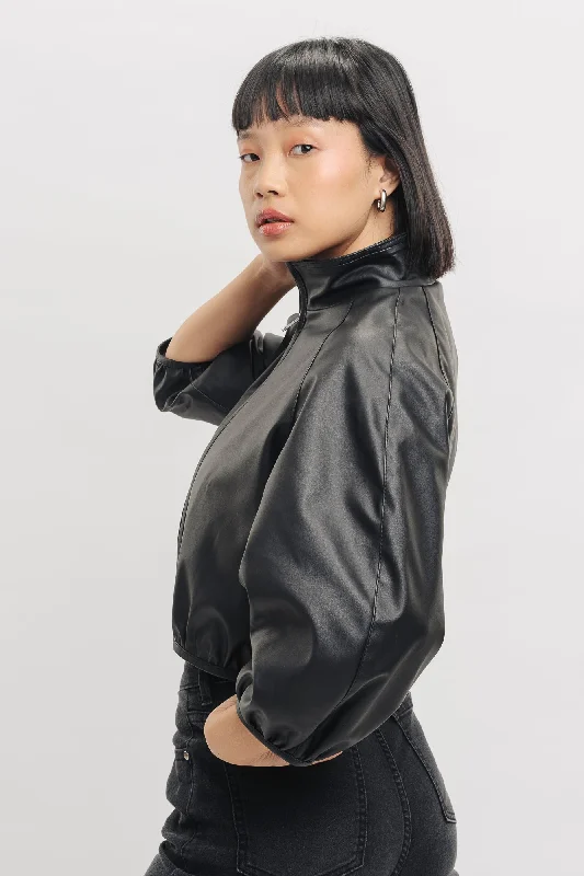 Ying Yang Bomber Crop Jacket