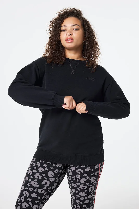 Black Longline Sweatshirt