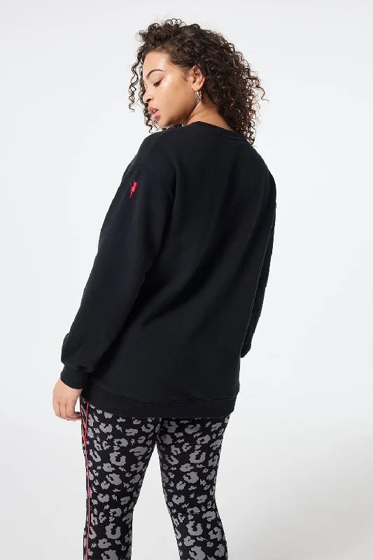 Black Longline Sweatshirt