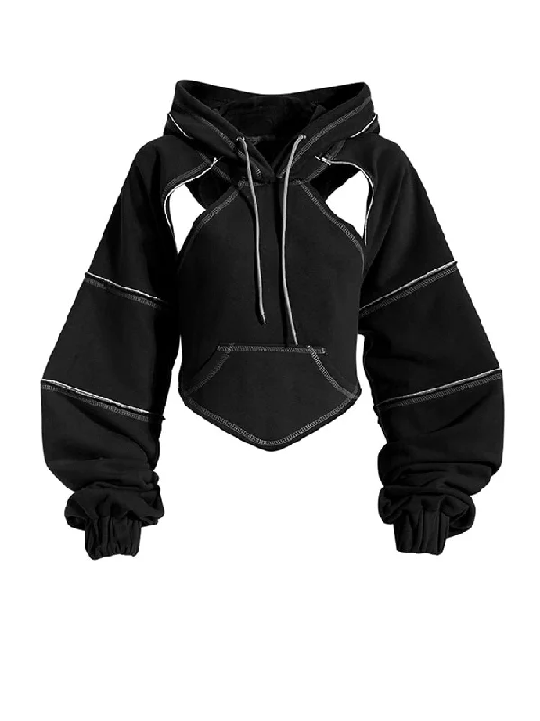 Hot Girl Cut-Out Street Glam Hoodie