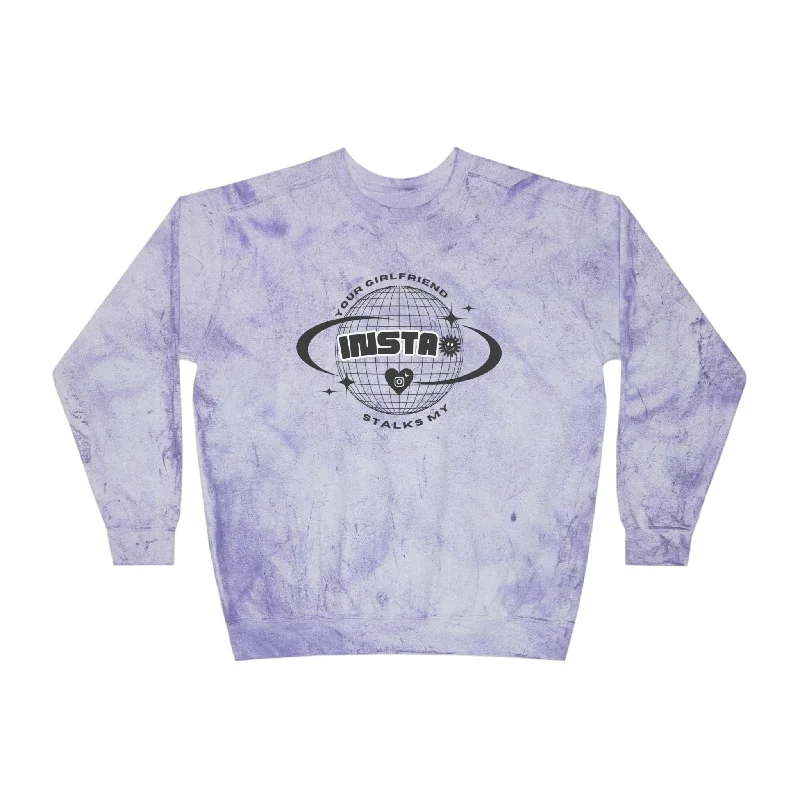 Hot Girl Instagram Tie-Dye Crewneck Sweatshirt