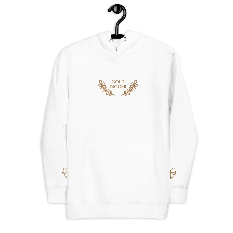 Hot Girl LOVE Money Gold Digger Luxe Embroidered Hoodie