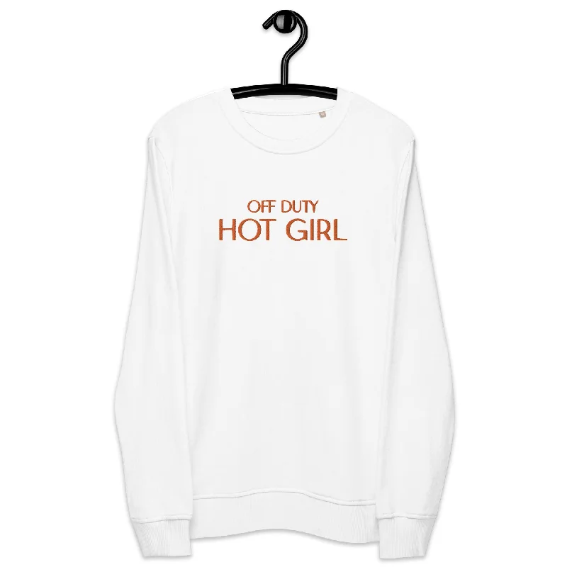 Hot Girl Off Duty Organic Embroidered Sweatshirt