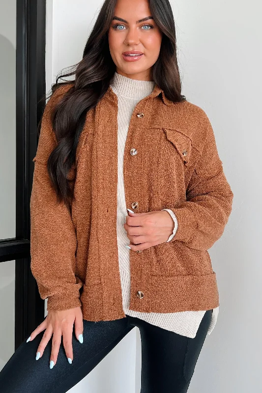 Iona Knit Shacket (Brown)