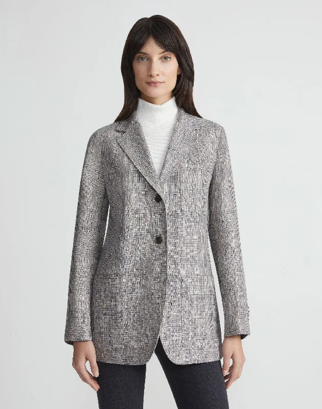 Linen Double Weave Patch Pocket Blazer