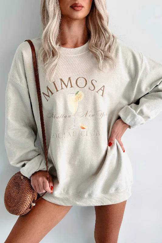 Mimosa Mood Graphic Sweatshirt (Sand)