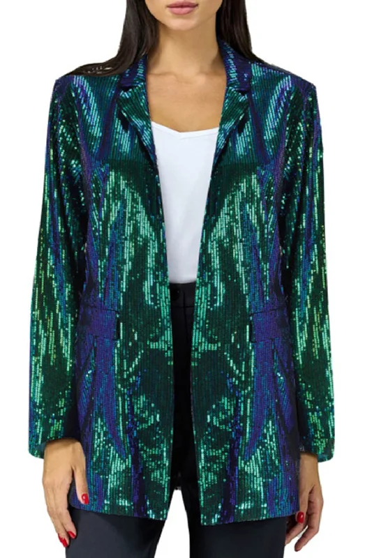 Sparkly Dark Green Sequins Prom Blazer For Women