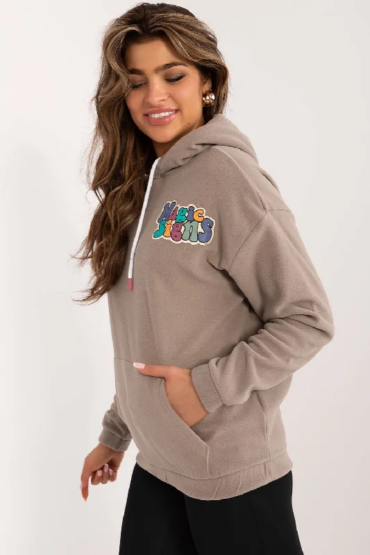 Sublevel Magic Signs Hoodie In Taupe